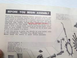 Monogram Wright Cyclone 9 instructions, assembly -esite ja käyttö- ja asennusohjeet pienoismallimoottorille