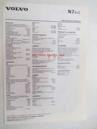 Volvo N7 6x2 -tekniset tiedot, esite