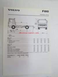 Volvo F610 -tekniset tiedot, esite