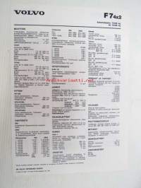 Volvo F7 4x2 -tekniset tiedot, esite