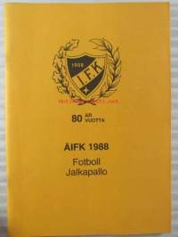 ÅIFK 80 vuotta 1988 jalkapallo - kausiohjelma