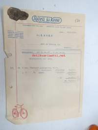 Pyörä ja Kone, Lahti, 12.5.1954 -asiakirja