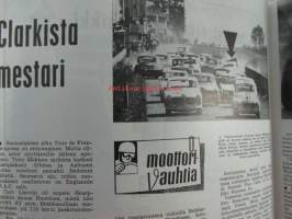 Moottori 1963 nr 10, sis. mm. seur. artikkelit / kuvat / mainokset; Jim Clark mestari, DKW F 12 testissä, Fritz Nallinger, 1300 Peugeot ulos tehtaasta, Lontoo