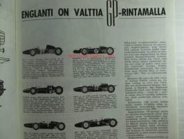 Moottori 1963 nr 10, sis. mm. seur. artikkelit / kuvat / mainokset; Jim Clark mestari, DKW F 12 testissä, Fritz Nallinger, 1300 Peugeot ulos tehtaasta, Lontoo