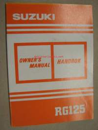 Suzuki RG125F -käyttöohjekirja