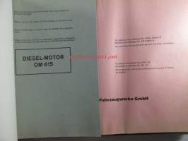 Hanomag Henschel Ersatzteile-Katalog Diesel motor OM 615 und Diesel motorOM 314 - Varaosaluettelo