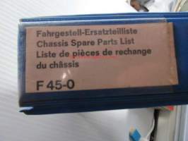 Hanomag Henschel Ersatzteile-Katalog Chassis Spare Parts List F 45-0, Edition A  - Varaosaluettelo