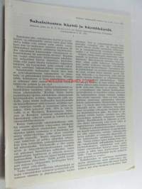 Sahalaitosten käyttö ja käyttöhäiriöt, eripainos Suomen Puu 1933 nr 8 ja 9