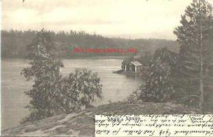 Nauvo Nagu  - paikkakuntapostikortti  kulkenut 1904