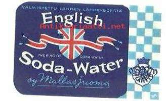 English Soda-Water  -  juomaetiketti 5x7 cm