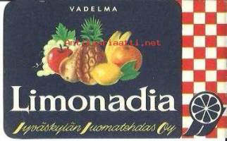 Vadelma Limonadia -  juomaetiketti