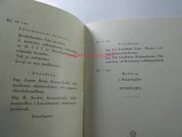 Suomen Paperi-Insinöörien yhdistyksen vuosikokouksen ohjelma Helsingissä huhtikuun 25 p:nä 1935 - Program för Finska Pappersingeniörsföreningens årsmöte