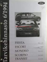 Ford tarvikkeiden tuotetietoja 6/1994
