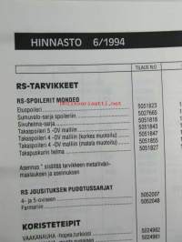 Ford tarvikkeiden tuotetietoja 6/1994