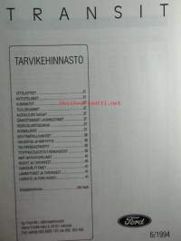 Ford tarvikkeiden tuotetietoja 6/1994