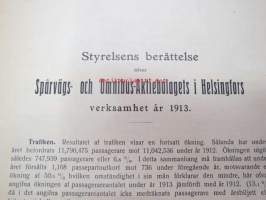 Helsingfors Spårvägs- och omnibus-aktiebolaget 1913 -årsberättelse