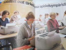 Koulukalusto luo puitteet opiskelulle. -myyntiesite