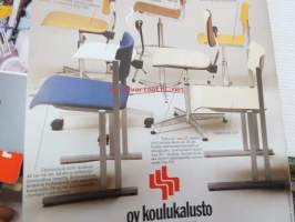 Koulukalusto luo puitteet opiskelulle. -myyntiesite