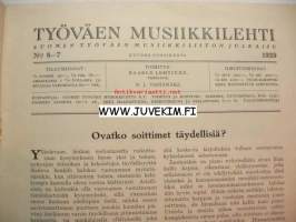 Työväen Musiikkilehti 1929 nr 6-7