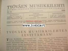 Työväen Musiikkilehti 1929 nr 11