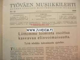 Työväen Musiikkilehti 1929 nr 12
