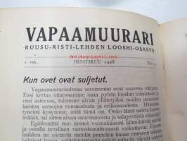 Ruusu-Risti 1928-29 Salatieteellinen aikakauskirja sidottu vuosikerta