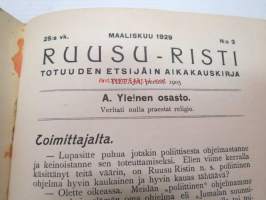 Ruusu-Risti 1928-29 Salatieteellinen aikakauskirja sidottu vuosikerta