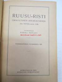 Ruusu-Risti 1923 Okkultinen aikakauskirja sidottu vuosikerta