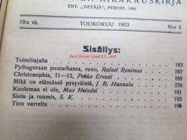 Ruusu-Risti 1923 Okkultinen aikakauskirja sidottu vuosikerta