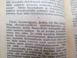 Ruusu-Risti 1922 Okkultinen aikakauskirja sidottu vuosikerta