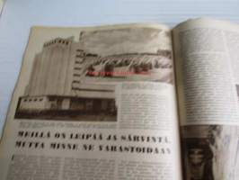 Suomen Kuvalehti 1951 nr 7, (kansikuva Leena Pietilä), V. A. Koskenniemi: ranskalainen rapsodia, olisiko jo aika sijoittaa siirtokalastajat, kurja kirje