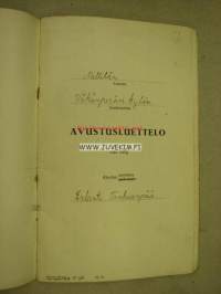 Huollon piirimiehen avustusluettelo Mellilä Vähäperä 1938 / Erland Tanhuapää