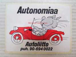 Autoliitto / Autonomiaa -tarra