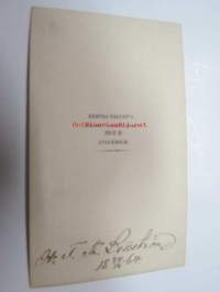 F. Th. ????ström 24.12.1864, Atelier Bertha Valerus, Stockholm -visiittikorttivalokuva