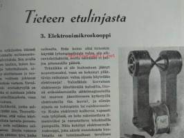 Tekniikan maailma 1955 nr 9, sis. mm. seur. artikkelit / kuvat / mainokset;  Mikrosuurennuksia uusilla menetelmillä, Televisiovastaanotin osaluettelo ja tekninen