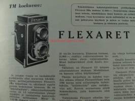 Tekniikan Maailma 1955 nr 3, sis. mm. seur. artikkelit / kuvat / mainokset; Tekniikan Maailma koekuvaa Flexaret IIIa, Suurennuskone, Pre-selektori suora