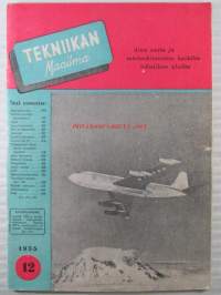 Tekniikan Maailma 1955 nr 12, sis. mm. seur. artikkelit / kuvat / mainokset; Suomalaisen Tapio Köykän vahvistinkeksintö maailmalla, Transistori vastaanotin XX