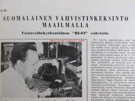 Tekniikan Maailma 1955 nr 12, sis. mm. seur. artikkelit / kuvat / mainokset; Suomalaisen Tapio Köykän vahvistinkeksintö maailmalla, Transistori vastaanotin XX