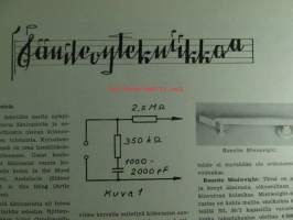 Tekniikan Maailma 1954 nr 5, sis. mm. seur. artikkelit / kuvat / mainokset; Kansikuvassa Frankfurtin messu-uutuus sähköraketti, &quot;Minisub&quot; jokamiehen sukellusvene,