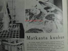 Tekniikan Maailma 1954 nr 5, sis. mm. seur. artikkelit / kuvat / mainokset; Kansikuvassa Frankfurtin messu-uutuus sähköraketti, &quot;Minisub&quot; jokamiehen sukellusvene,