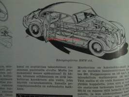 Tekniikan Maailma 1954 nr 6-7, sis. mm. seur. artikkelit / kuvat / mainokset; Letkuvarsihiomakone - monikäyttöinen työkalu, Pieni puusorvi kotikäyttöön,