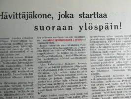 Tekniikan Maailma 1954 nr 6-7, sis. mm. seur. artikkelit / kuvat / mainokset; Letkuvarsihiomakone - monikäyttöinen työkalu, Pieni puusorvi kotikäyttöön,