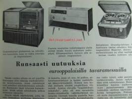 Tekniikan Maailma 1954 nr 8, sis. mm. seur. artikkelit / kuvat / mainokset; Kannessa pienoiskamera Colibri, Kameran sähkömagneettinen laukaisija, 4W