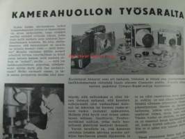Tekniikan Maailma 1954 nr 10, sis. mm. seur. artikkelit / kuvat / mainokset; Nauhahiomakone rakennepiirustus ja osaluettelo, Kokokeraamiset radioputket, Leica M-3,