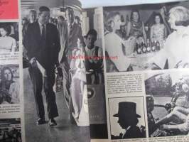 Me naiset 1967 nr 33, sis. mm. seur. artikkelit / kuvat / mainokset; Englannissa Wolfertonin kuninkaallinen rautatieasema myytävänä, Audrey Hepburn, Danny Show