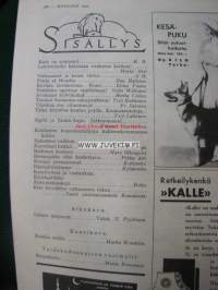 Kotiliesi 1932 nr 9 (kansi Martta Wendelin ) Toukokuu 1932. Askarteluohje: vesiratas. Artikkeli Torakat Suomesta sukupuuttoon.Värikuvassa matto, mallin nimi