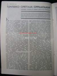 Kotiliesi 1932 nr 9 (kansi Martta Wendelin ) Toukokuu 1932. Askarteluohje: vesiratas. Artikkeli Torakat Suomesta sukupuuttoon.Värikuvassa matto, mallin nimi