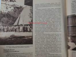 Kotilieden neuvokki Juhlat kodissa 1950 nr 4, sis. mm. seur. artikkelit / kuvat / mainokset; Juhlien suunnittelua ja valmisteluja, Työnjakoa, Aterian suunnittelua,