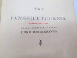 Usko Hurmerinta tanssiuutuuksia nr 7 -levy- ja tanssiuutuudet / iskusävelmät