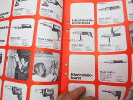 Bosch sähkötyökaluja teollisuudelle maataloudelle ja korjaamoille 1973 -myyntiesite